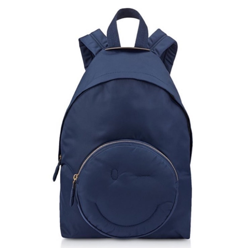 Anya Hindmarch Smiley Chubby backpack in Navy